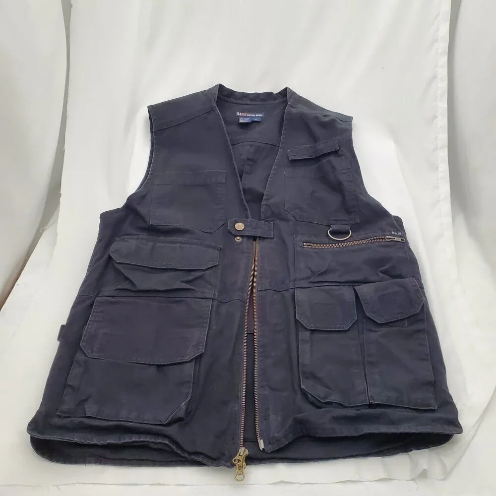 5.11 Tactical Series Black Cotton Utility Vest | Photography Fishing | Men's M